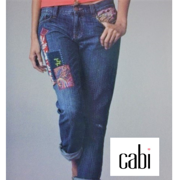 cabi patchwork jeans